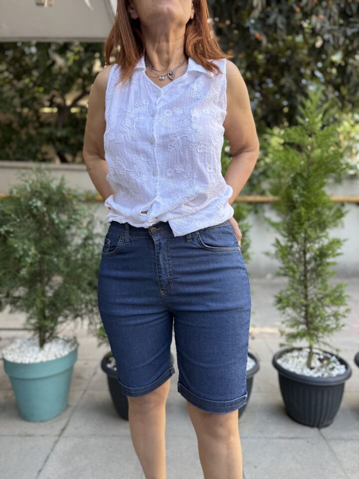 Kot Kapri Koyu Mavi Fermuarlı