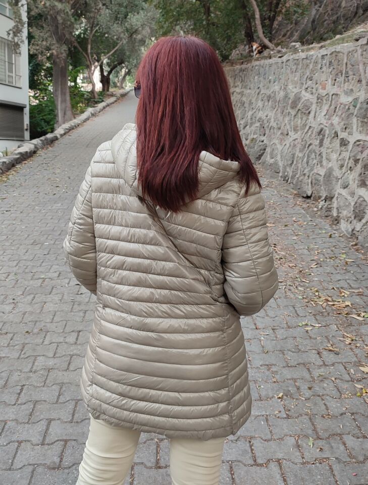 İtalyan Çift Taraflı Uzun Mont Çiçekli Bej