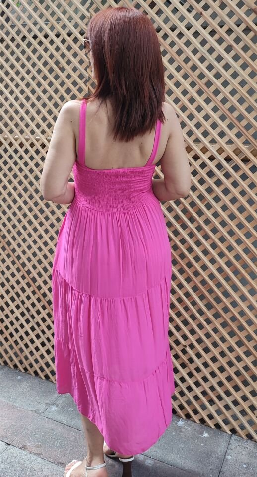 Butterfly İtalyan Elbise Pembe