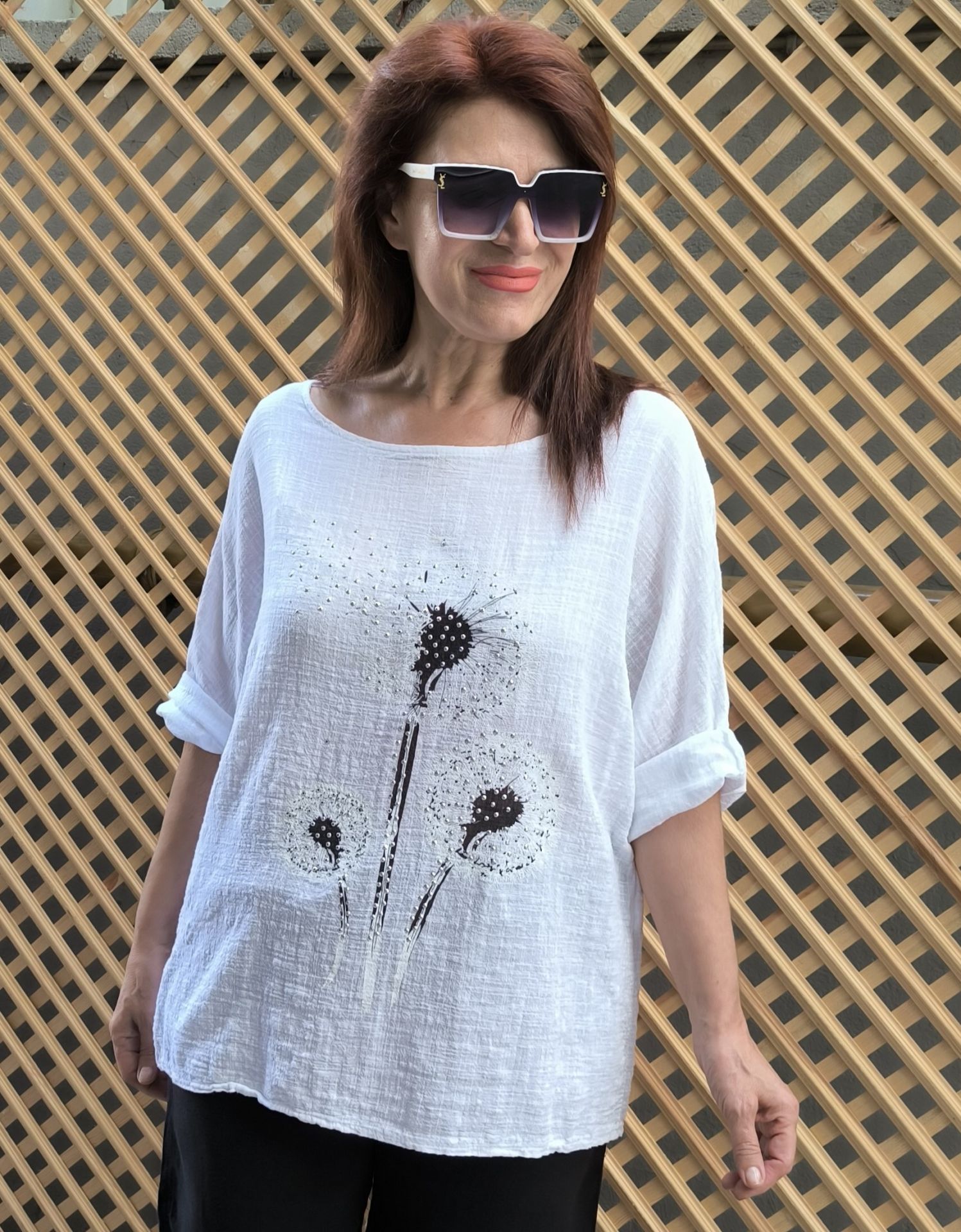 Hindiba İtalyan Bluz Beyaz