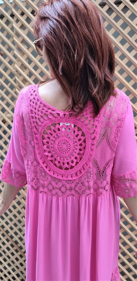 Siena İtalyan Elbise Pembe