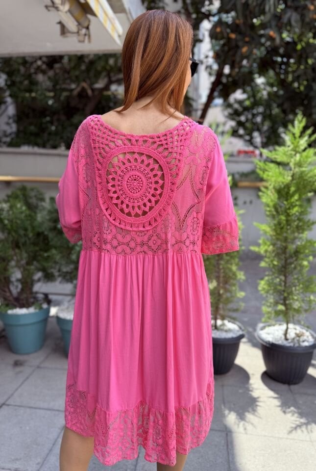 Siena İtalyan Elbise Pembe
