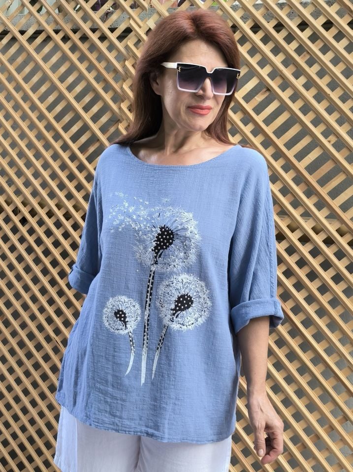 Hindiba İtalyan Bluz Mavi