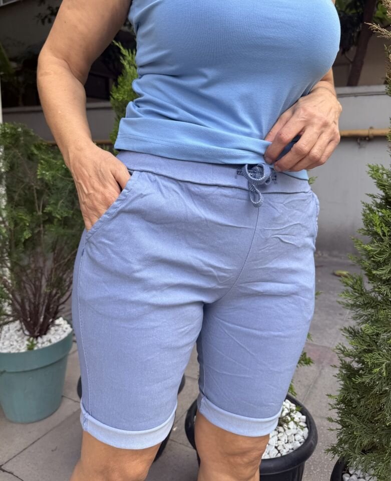 İtalyan Şort Bebe Mavi