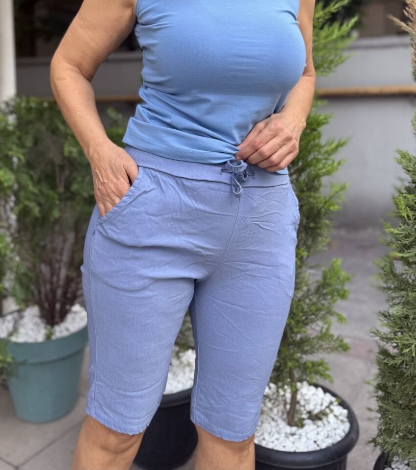 İtalyan Şort Bebe Mavi