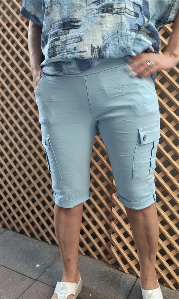 İtalyan Kargo Kapri Bebe Mavi