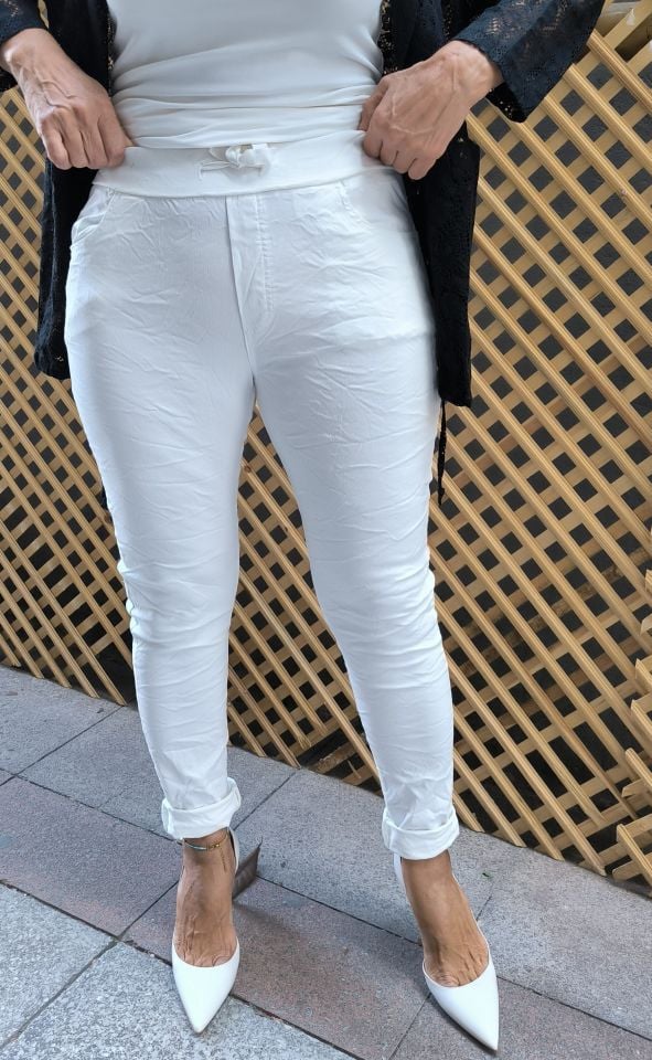 İtalyan Pantolon Kırık Beyaz