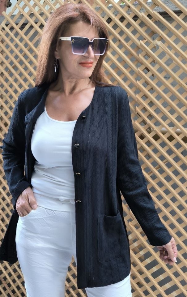 Nelly Viskon Mevsimlik Ceket Siyah