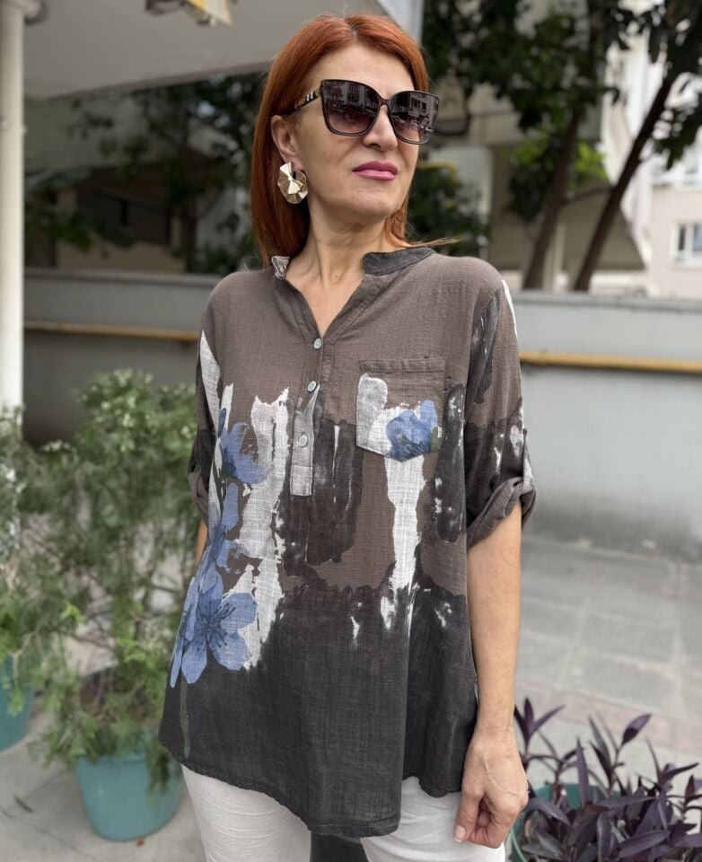 Menekşe İtalyan Gömlek Acı Kahve