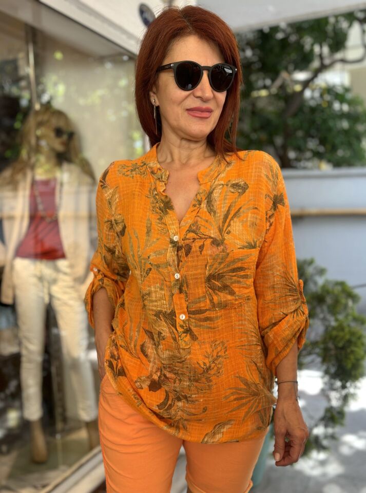 Palm İtalyan Gömlek Turuncu