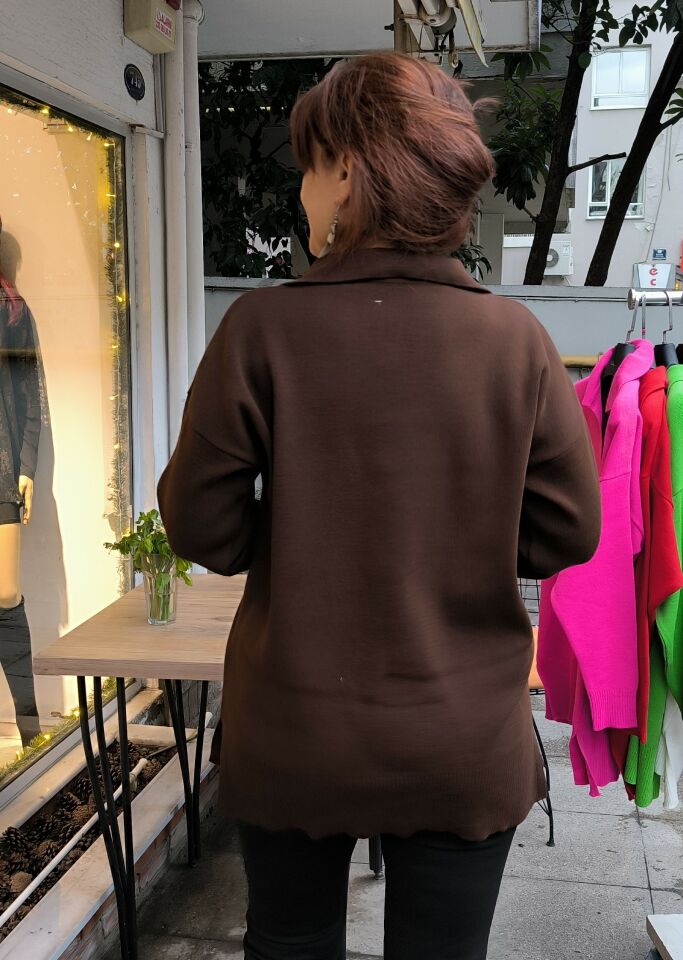 Polo Yaka Kazak Acı Kahve