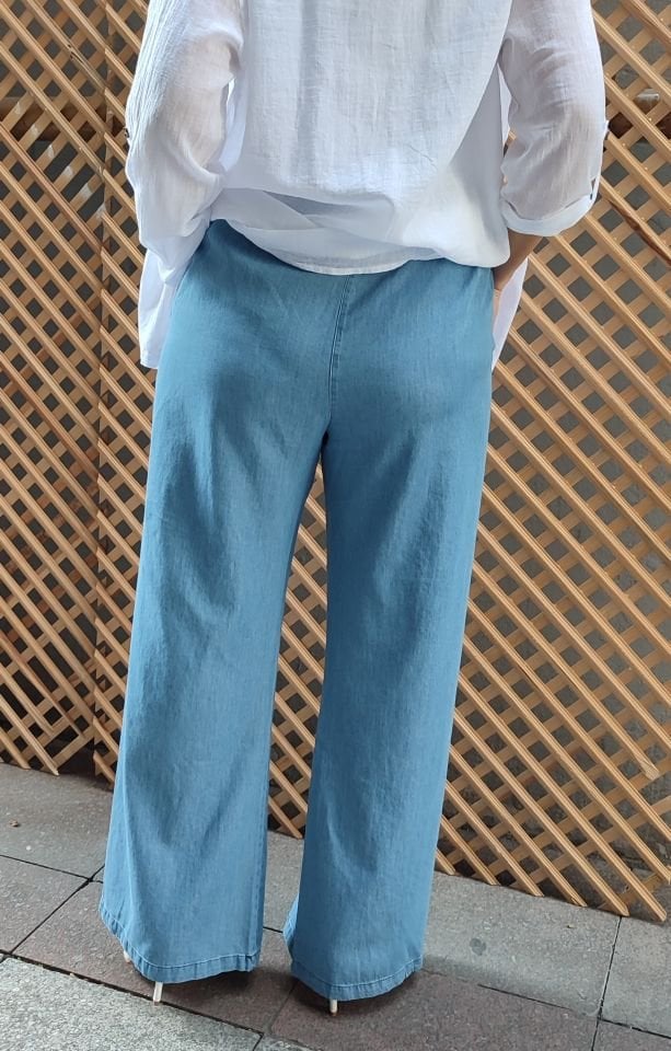 Tencel Dökümlü Kot Pantolon
