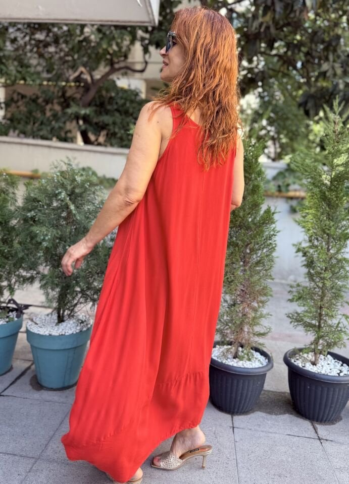 L-Toscana Viskon Elbise Narçiçeği