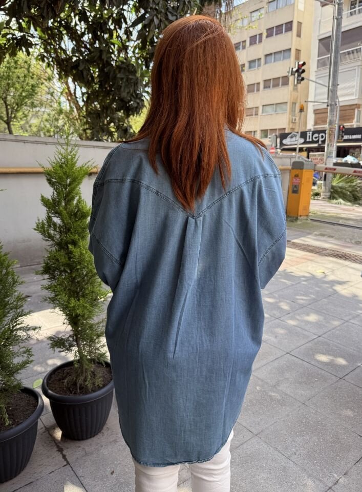 P-146 Pamuk Tencel Oversize Kot Gömlek
