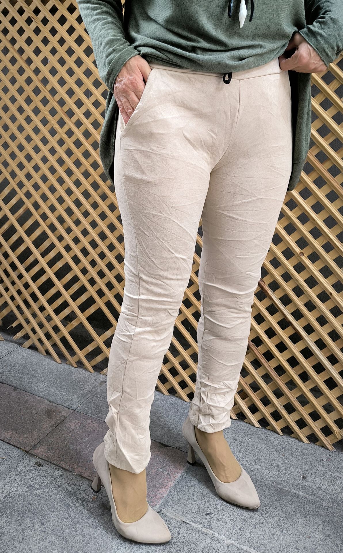 İtalyan Nubuk Pantolon Bej