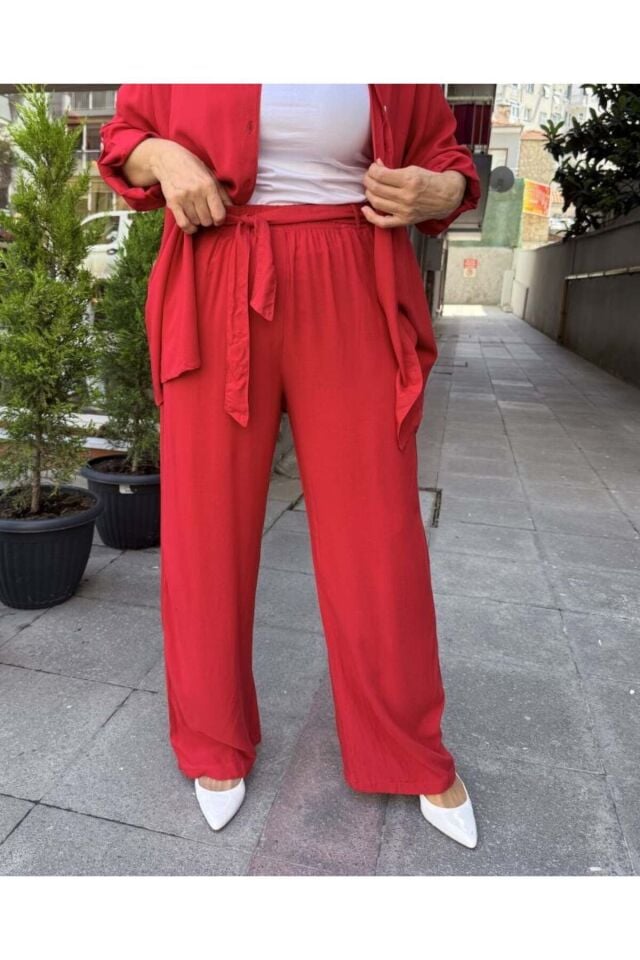 Viskon Basic Pantolon Kırmızı