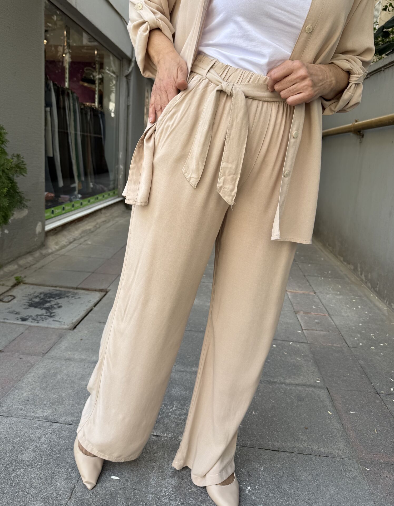 Viskon Basic Pantolon Bej