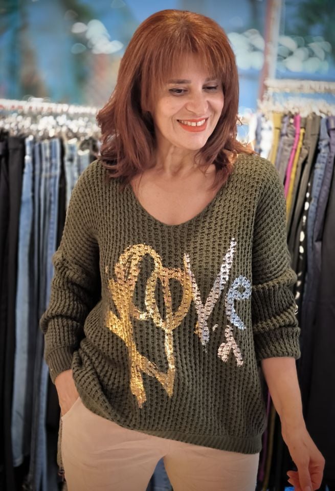 Love İtalyan Kazak Haki