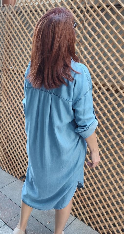 Tencel Denim Gömlek Elbise