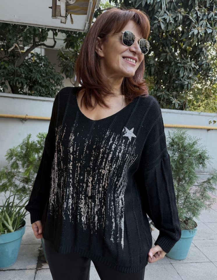 Stars İtalyan Kazak Siyah