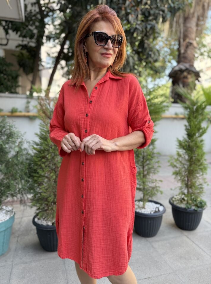 Müslin Gömlek Elbise Narçiçeği