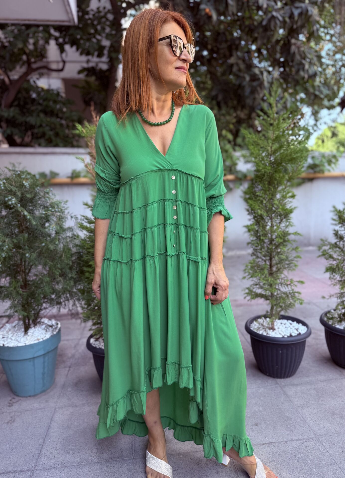Swan İtalyan Elbise Benetton Yeşil