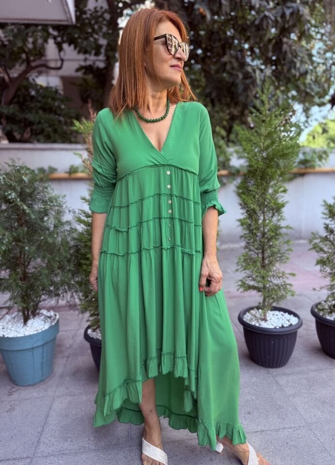 Swan İtalyan Elbise Benetton Yeşil