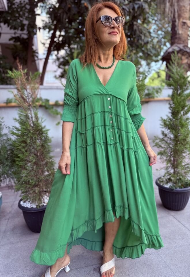 Swan İtalyan Elbise Benetton Yeşil