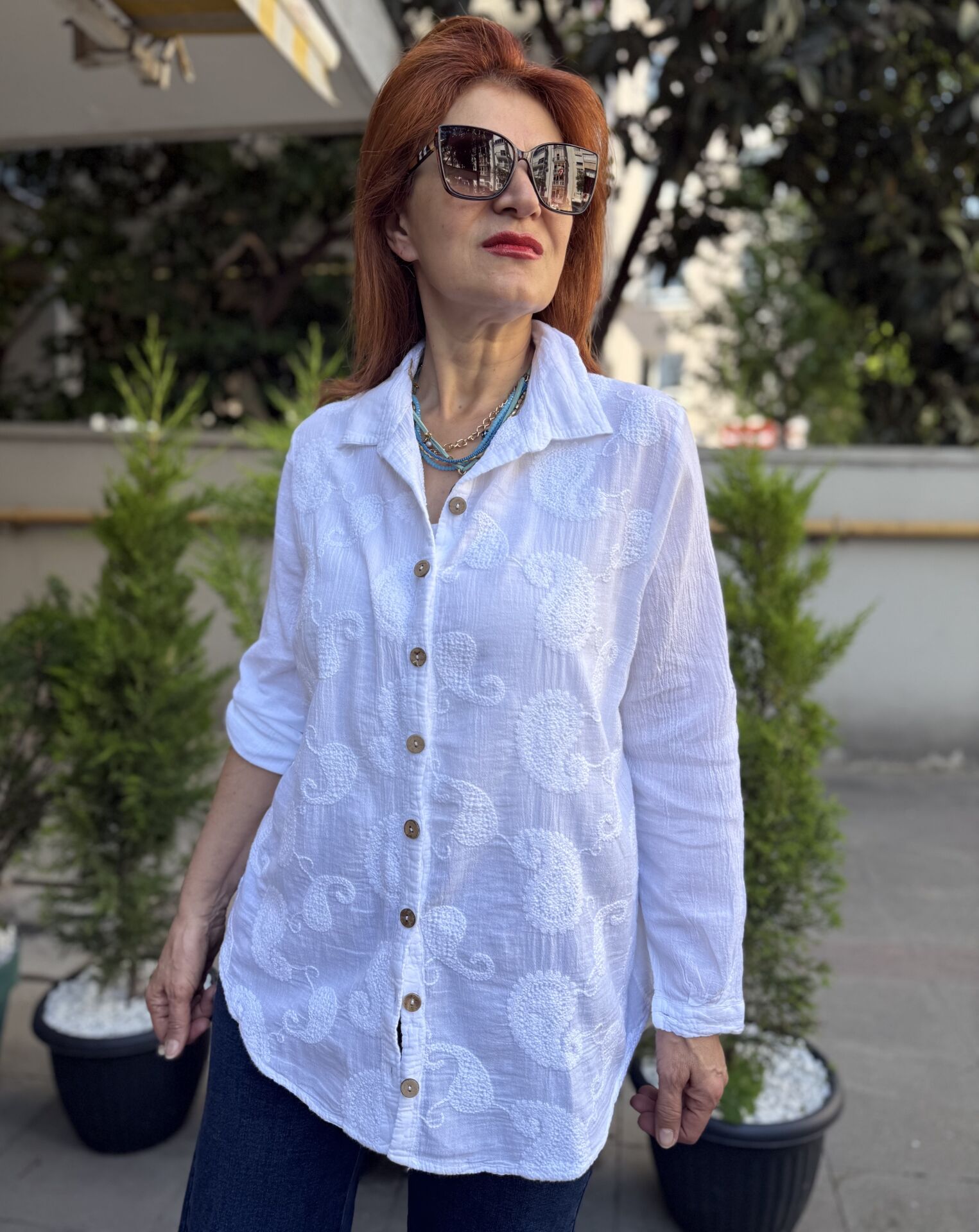 MLT- 127 Brode Gömlek Beyaz