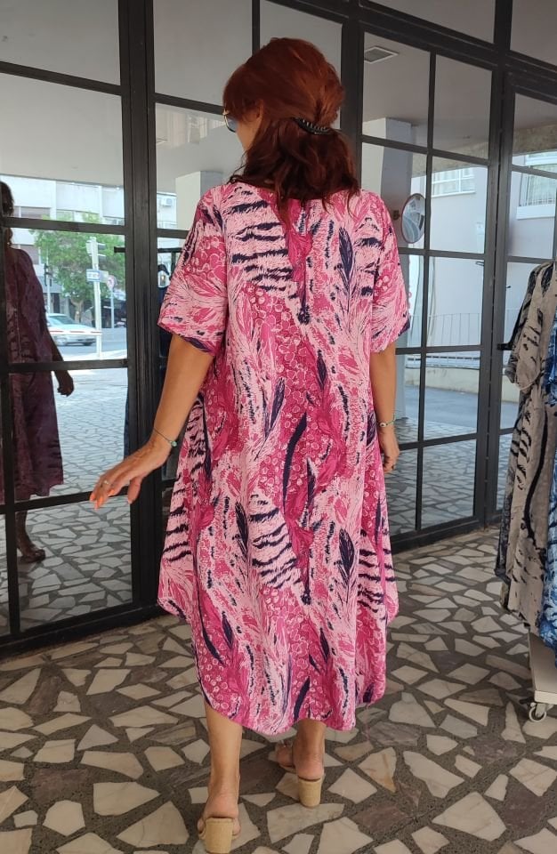 July İtalyan Elbise Pembe