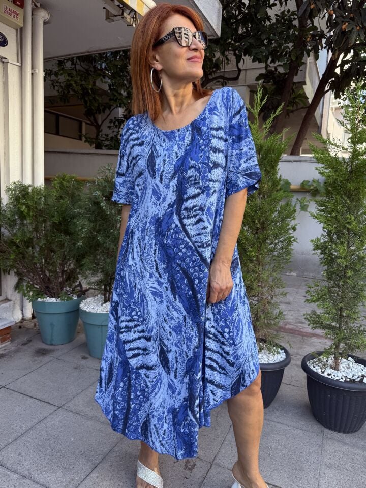 July İtalyan Elbise Mavi
