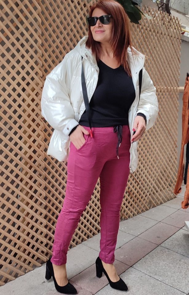 İtalyan Nubuk Pantolon Bordo