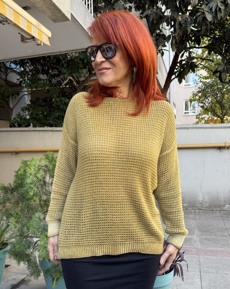 İtalyan Merserize Triko Hardal