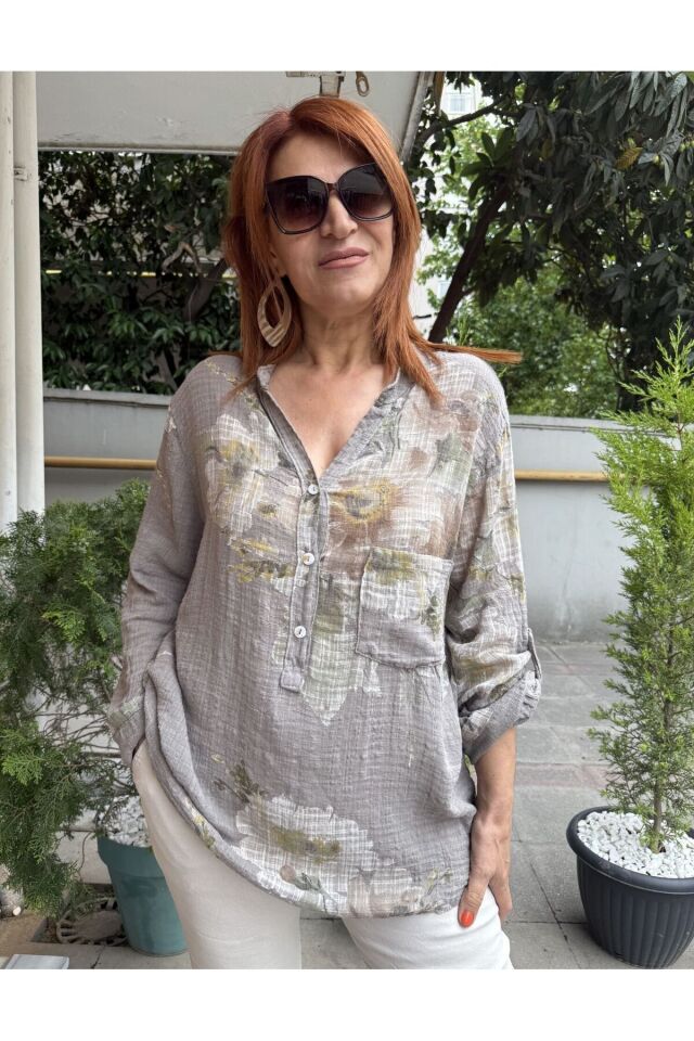 Wendy İtalyan Gömlek Dokulu Vizon
