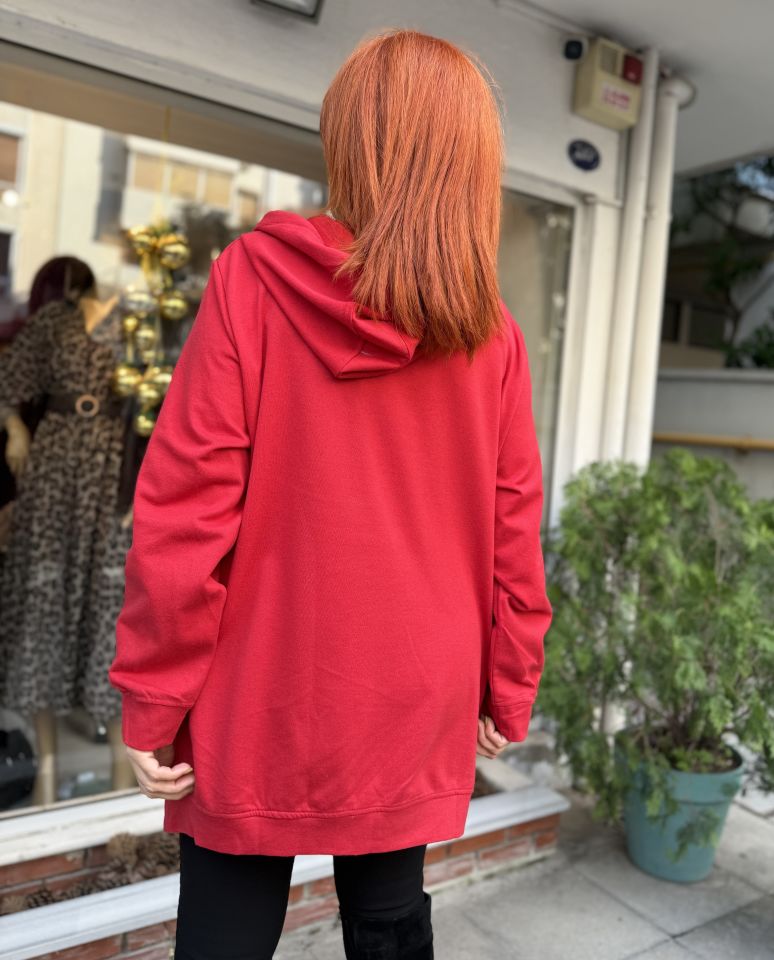 Stay Strong Sweatshirt Kırmızı
