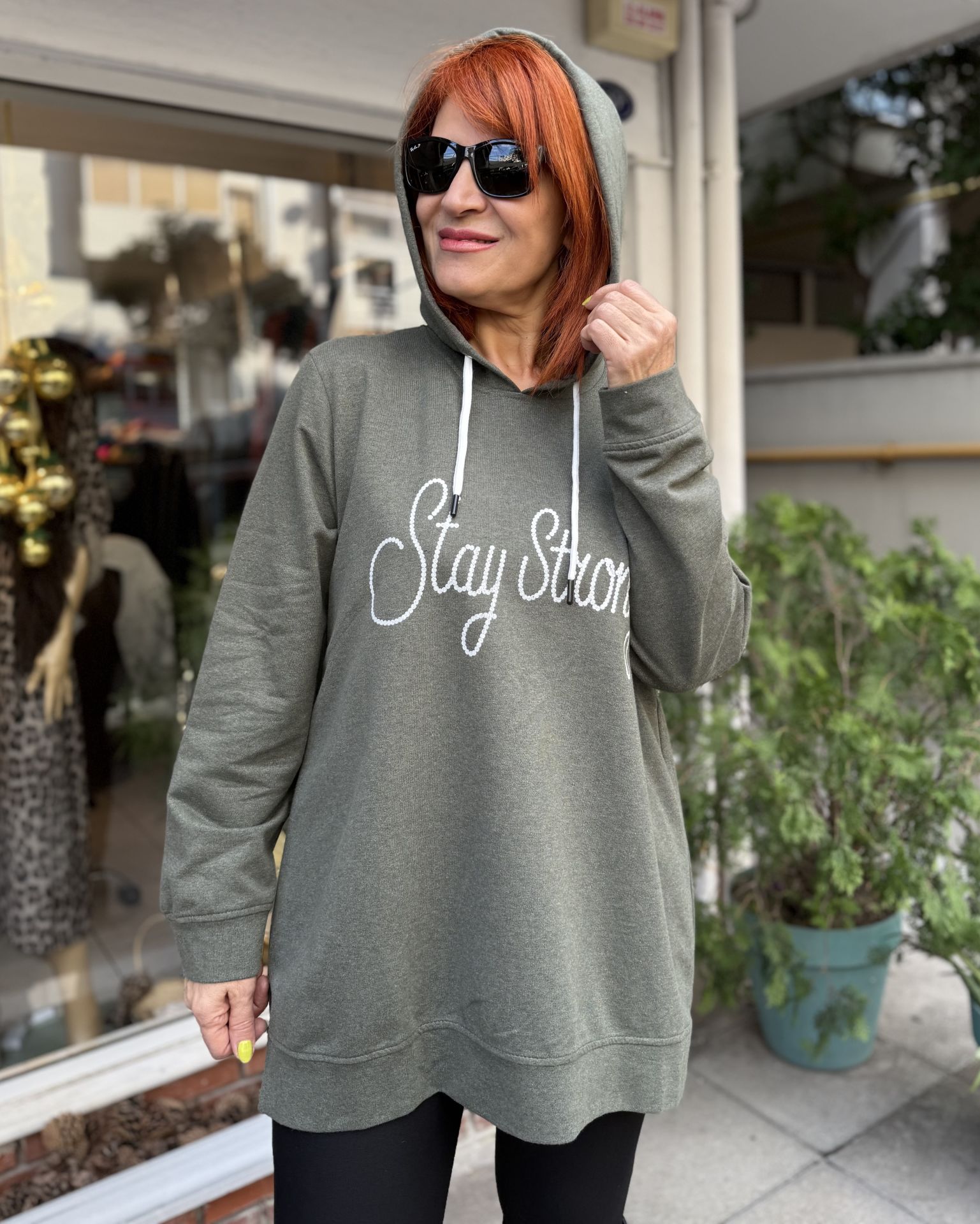 Stay Strong Sweatshirt Haki