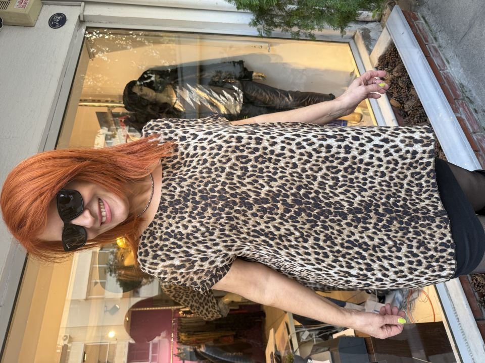 Nelly Leopar Şifon Bluz