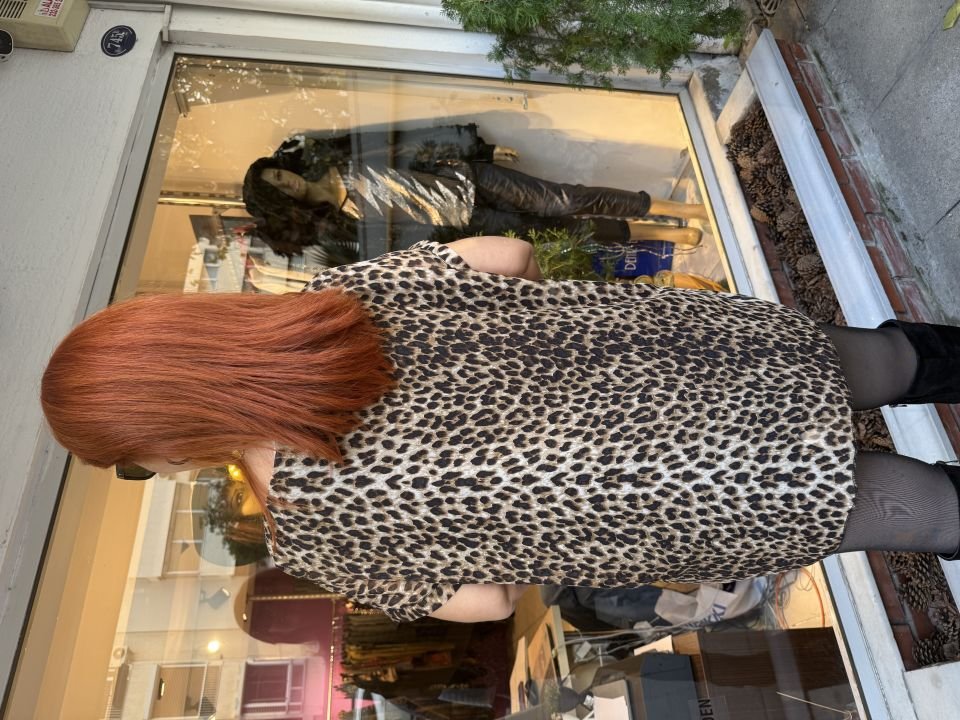 Nelly Leopar Şifon Bluz