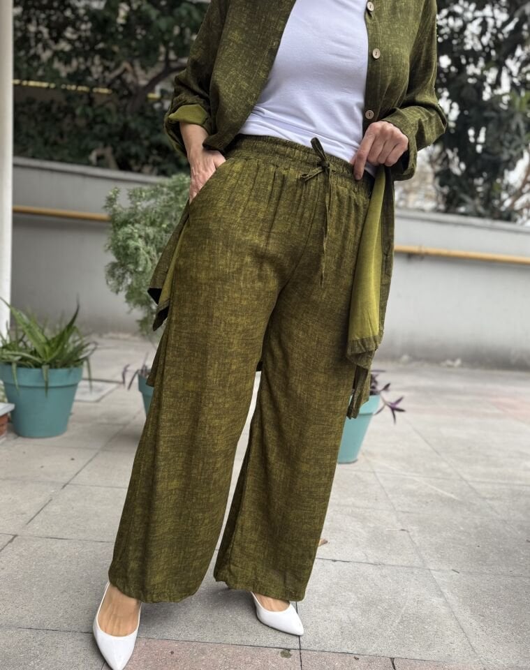 Viskon Takım Pantolon Haki