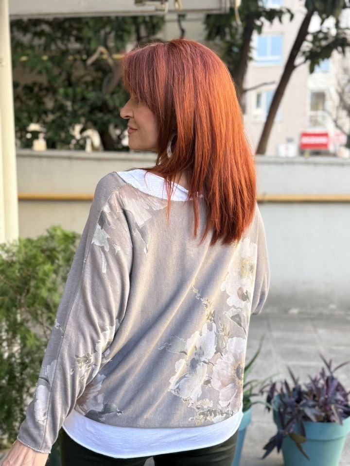 Orchid İtalyan Bluz Vizon