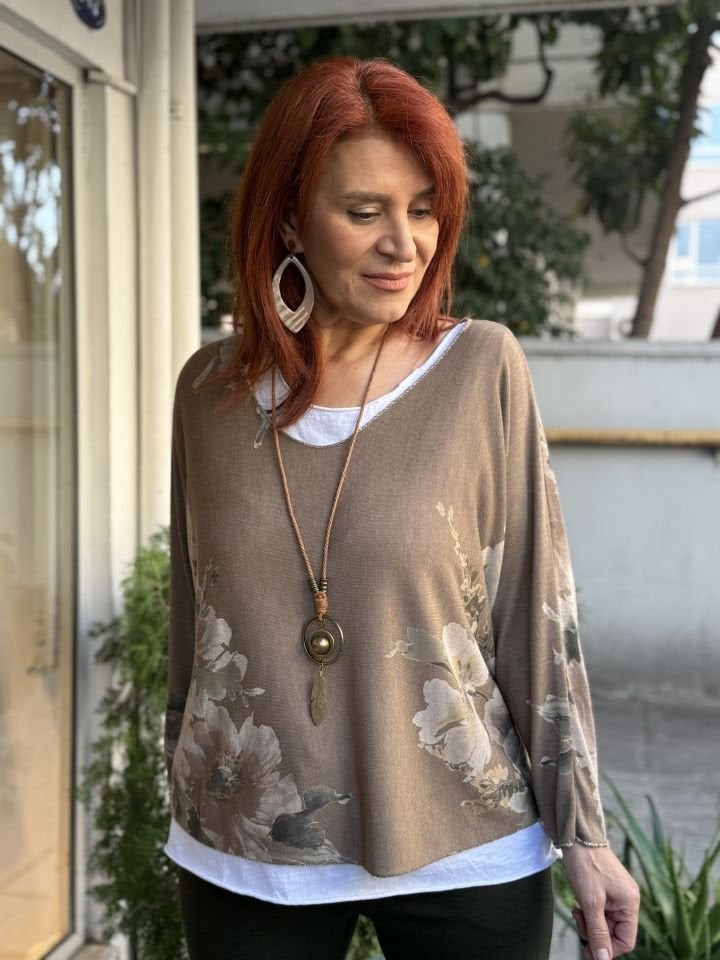 Orchid İtalyan Bluz Kahve