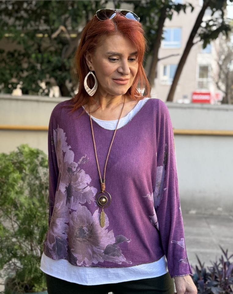 Orchid İtalyan Bluz Mor