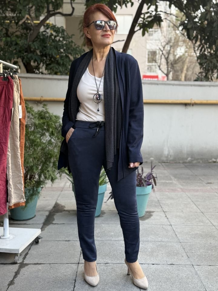 İtalyan Nubuk Pantolon Lacivert