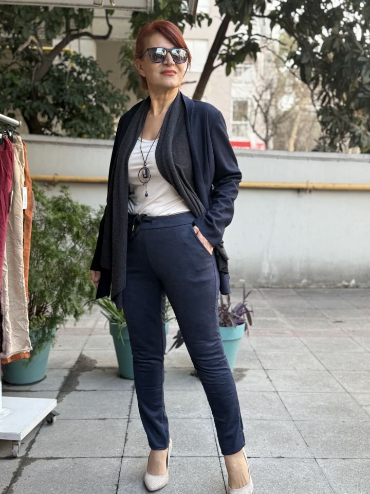 İtalyan Nubuk Pantolon Lacivert