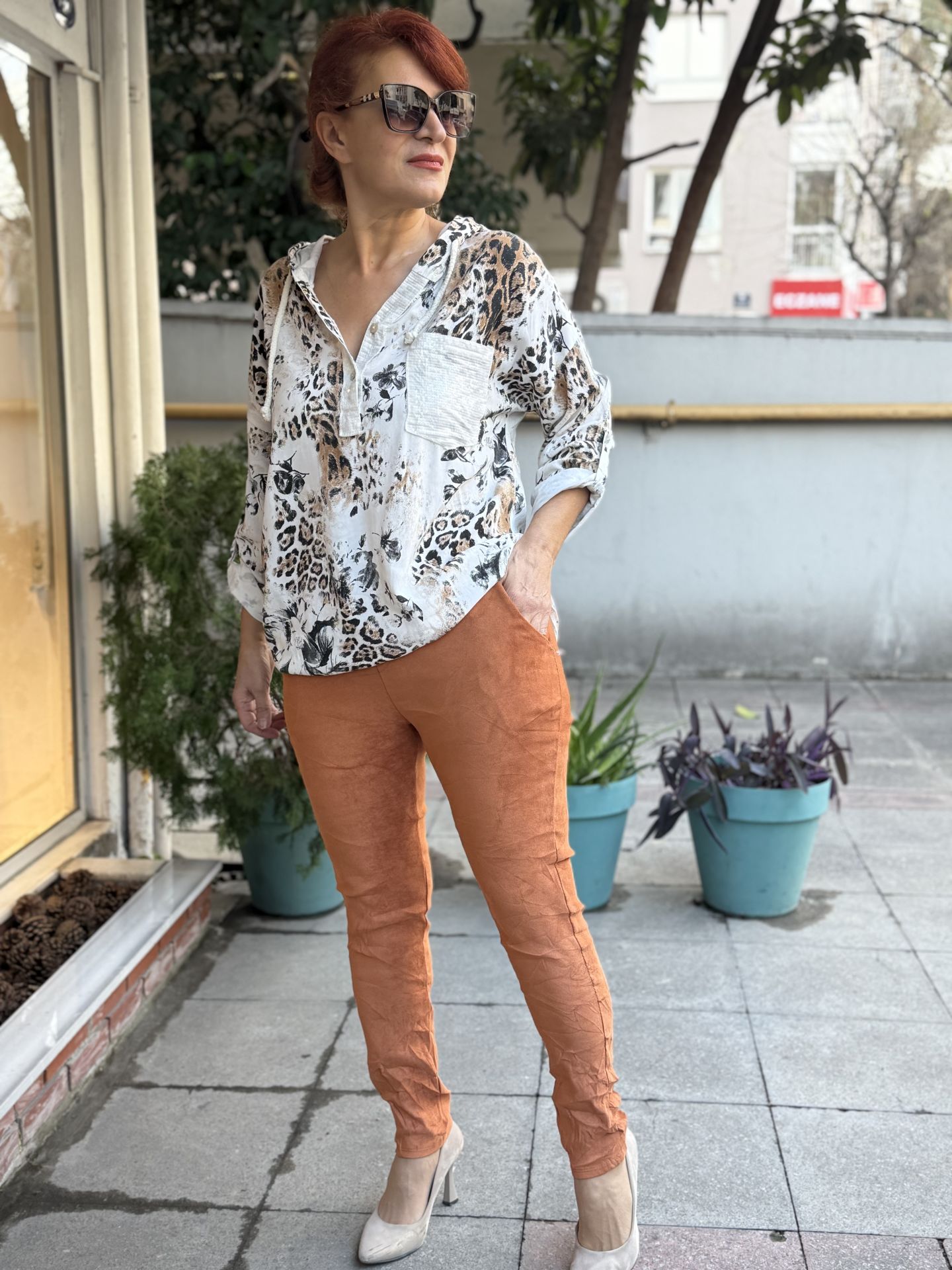 İtalyan Nubuk Pantolon Tarçın