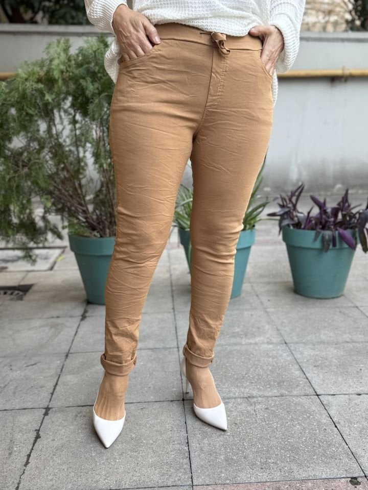 İtalyan Pantolon Açık Camel