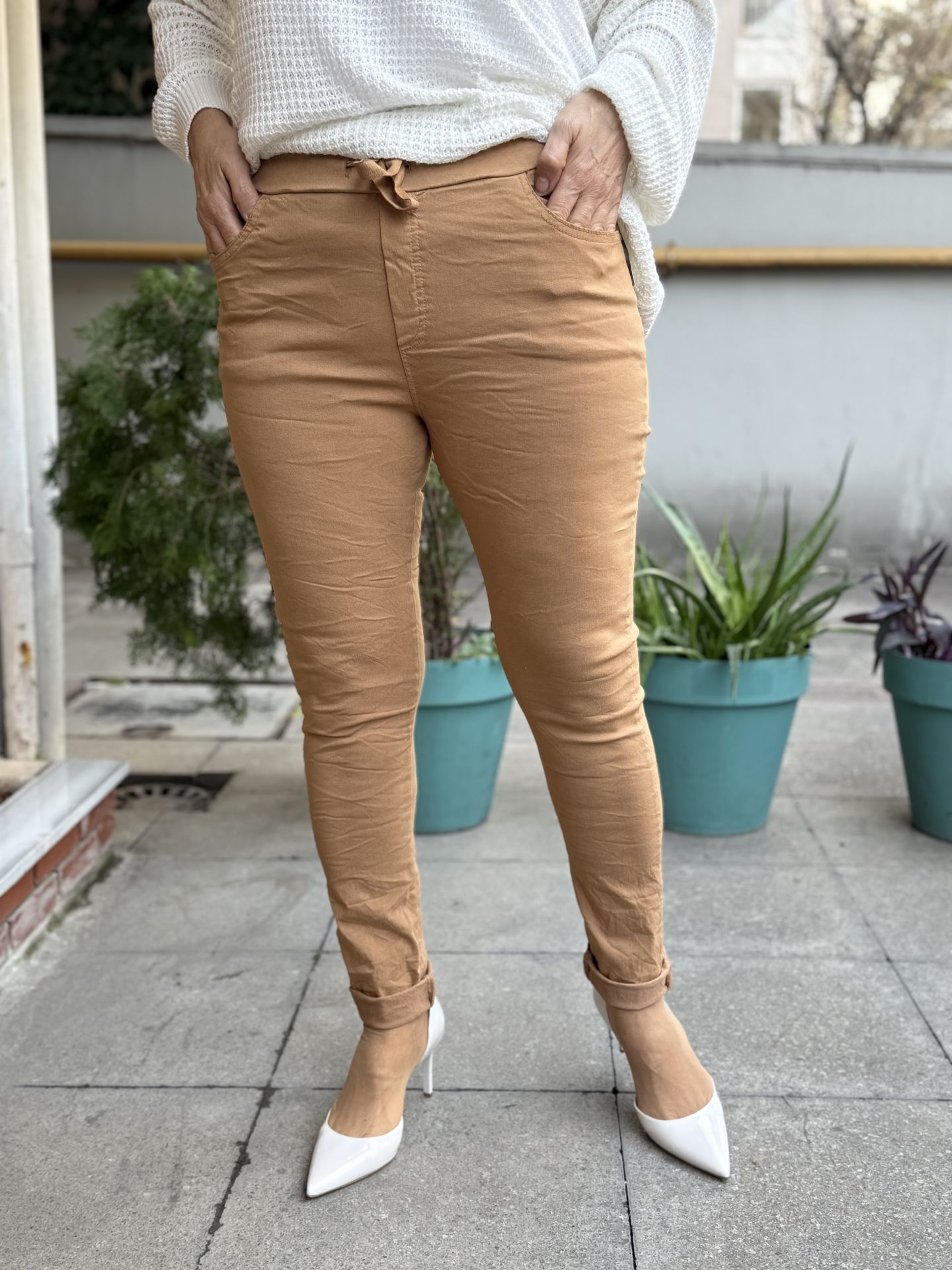 İtalyan Pantolon Açık Camel