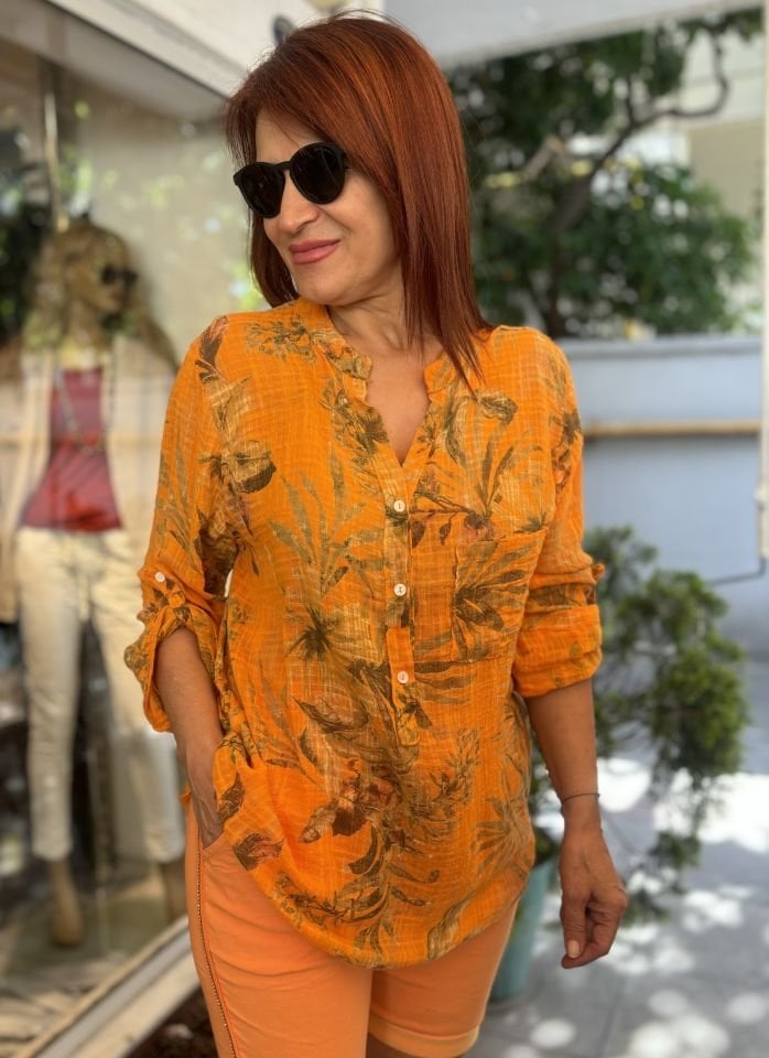 Palm İtalyan Gömlek Turuncu