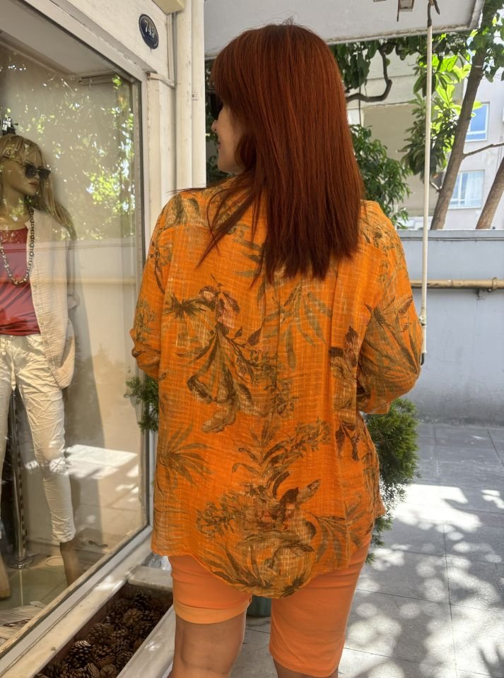 Palm İtalyan Gömlek Turuncu