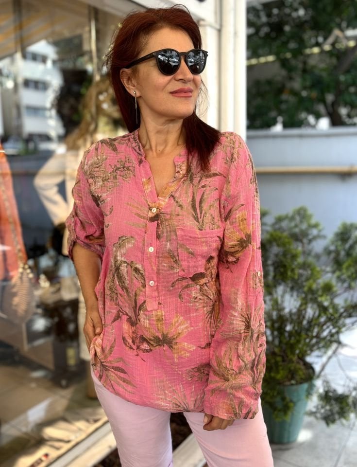 Palm İtalyan Gömlek Pembe